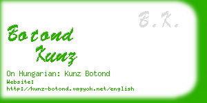 botond kunz business card